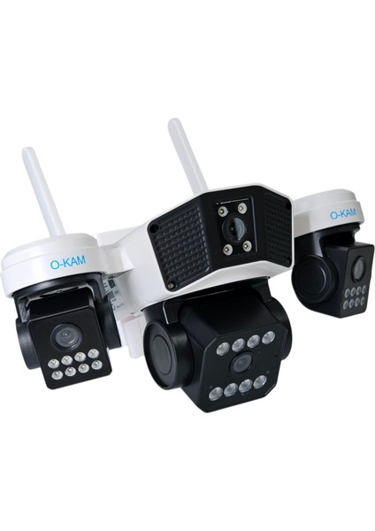 3+3mp Projektörlü Dual Lens Wifi Kamera Sirenli Gece Renkli 355° Çift Ses Sd
