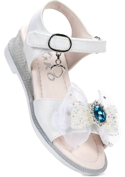 Bufly Fiyonklu Kız Çocuk Sandalet Ayakkabı