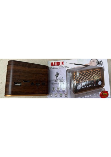 Fm Radyolu LED Işıklı Bluetooth Hoparlör Radyo Sd Kart USB Girişli Mp3 Müzik Çalar