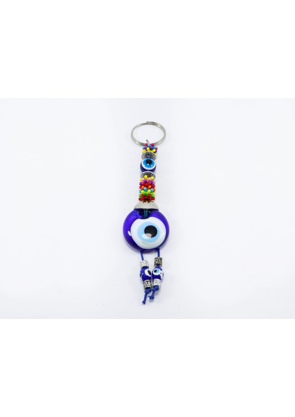 Renkli, El Yapımı Cam Nazar Boncuklu Anahtarlık, Hediyelik Anahtarlık modelleri
