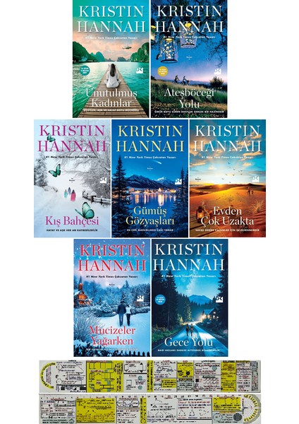 Kristin Hannah 7 Kitap Set / Unutulmuş Kadınlar - Ateşböceği Yolu - Gece Yolu + Mat. Cetvel