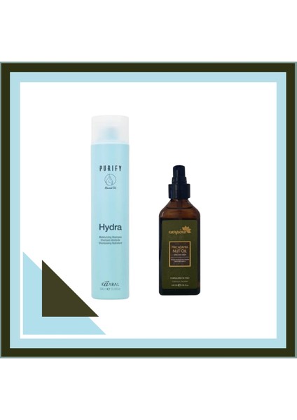 Kaaral Purify Hydra Moisturizing Shampoo 300 ml +Carpino Macadamia Nut Oil Hair Care Serum 100 ml