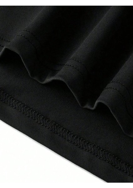 Siyah Renk Erkek V Yakalı T-Shirt Likralı Pamuk Spor Tişört indirimleri