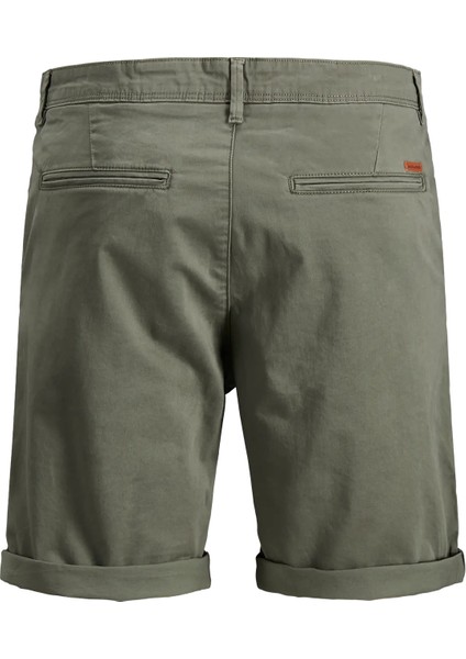 Erkek Regular Fit Haki Chino Şort - 12165604