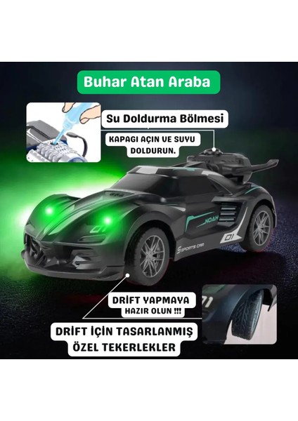 Uzaktan Kumandalı Şarjlı Duman Atan Araba 1:20 Full Fonksiyon Kumandalı Buhar Çıkaran Oyuncak Araba fırsatları