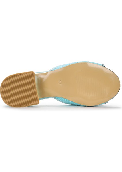 Unicorn Kız Çocuk Topuklu Simli Abiye Terlik Su Yeşili indirimleri