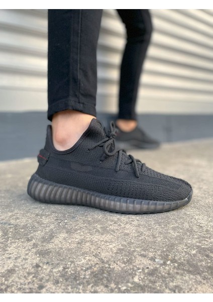 JY305 Pulse Bağcıklı Triko Unisex Günlük Spor Ayakkabı - Siyah