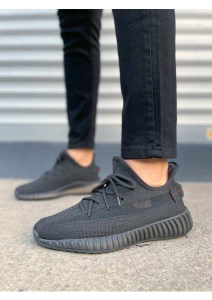 JY305 Pulse Bağcıklı Triko Unisex Günlük Spor Ayakkabı - Siyah fiyatları