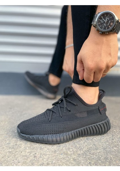 JY305 Pulse Bağcıklı Triko Unisex Günlük Spor Ayakkabı - Siyah modelleri