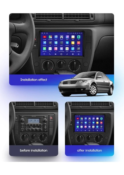 Volkswagen Passat B5 1996-2005 6gb Ram 64GB Hafıza 8 Çekirdek Carplay Kamera Android Multimedya indirimleri