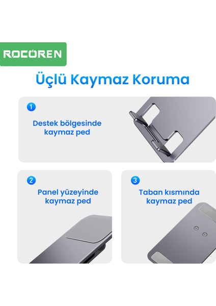 360° Döner Mekanizmalı Katlanabilir Alüminyum Telefon Standı modelleri
