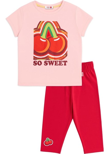 Kız Çocuk Penye Taytlı Takım