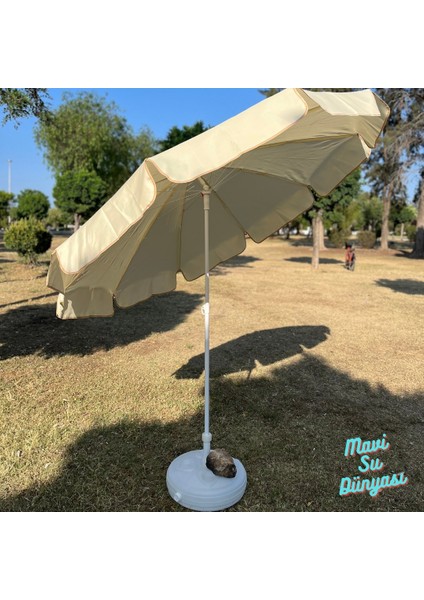 Plaj Deniz Balkon Şemsiyesi | Sentetik Kumaşlı Şemsiye | Bidon Dahil | Eğilebilir | 2 Metre Şemsiye modelleri