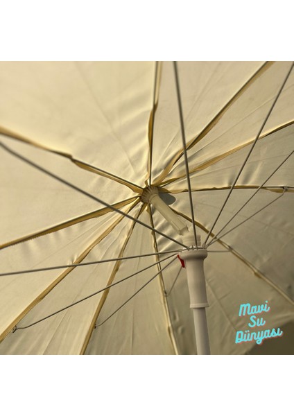 Plaj Deniz Balkon Şemsiyesi | Sentetik Kumaşlı Şemsiye | Bidon Dahil | Eğilebilir | 2 Metre Şemsiye fırsatları