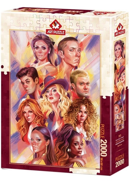 5474 Art Puzzle Dünya Müzik Starları 2000 Parça Puzzle