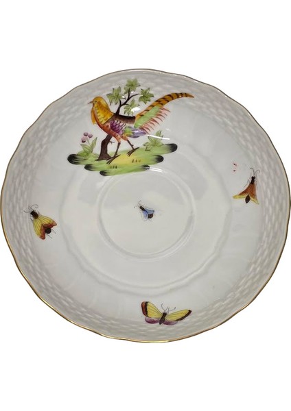 1726-1 El Boyama Porselen Çay Fincan Tabağı