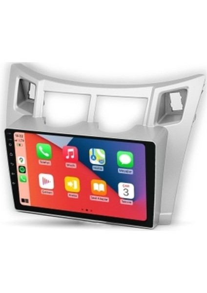 Toyota Yaris 2007-2011 Gri 6gb Ram 64GB Hafıza 8 Çekirdek Carplay Kamera Android Multimedya modelleri