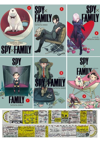 Spy x Family 4-5-6-7-8-9. Ciltler Manga Seti + Mat. Öğreten Cetvel