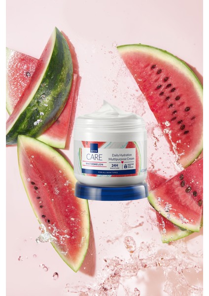 Multi-Biotics ve Avokado Özü Içeren Karpuz Kokulu Üçlü Çok Amaçlı Krem Paketi