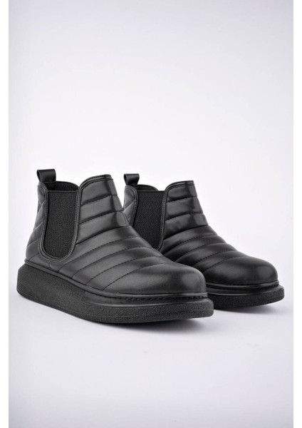 ET205 Boston Bağcıksız Cilt Erkek Spor Bot St - Siyah fiyatları