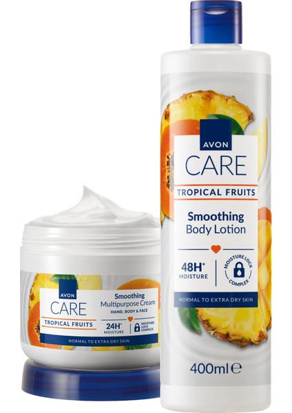 Ananas, Mango ve Papaya Özlü Çok Amaçlı Krem ve Vücut Losyonu Paketi