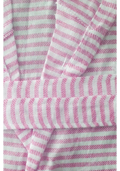 Kapşonlu Unisex Peştemal Plaj Bornozu %100 Pamuklu Seaside Stripe