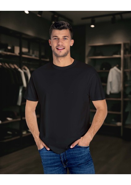 Basic Regular Fit Düz Unisex Tişört – %100 Pamuklu