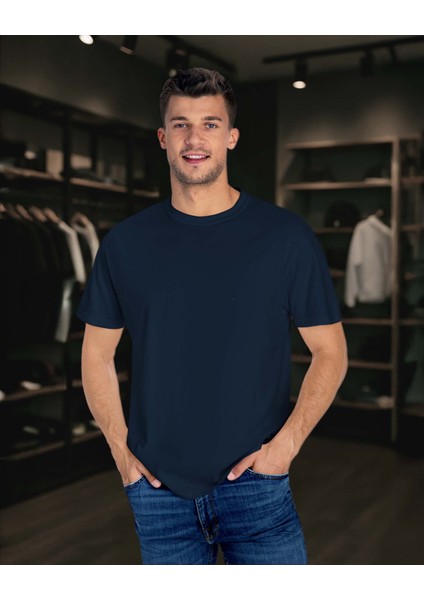Basic Regular Fit Düz Unisex Tişört – %100 Pamuklu