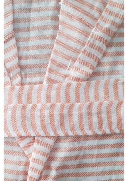 Kapşonlu Unisex Peştemal Plaj Bornozu %100 Pamuklu Seaside Stripe