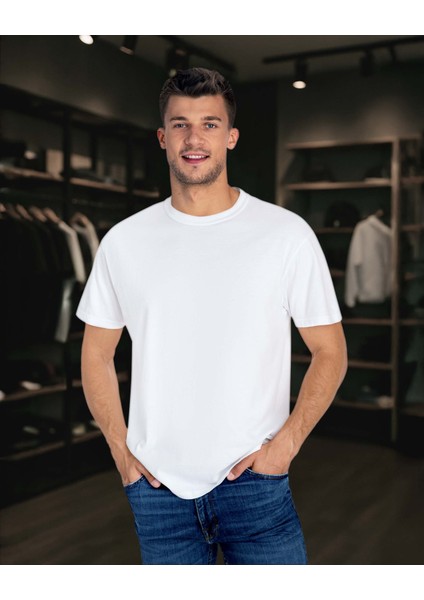 Basic Regular Fit Düz Unisex Tişört – %100 Pamuklu
