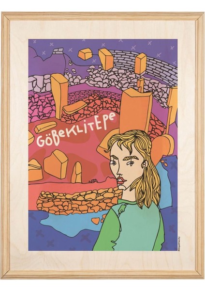 Ikıgaı Göbeklitepe Ahşap Tablo