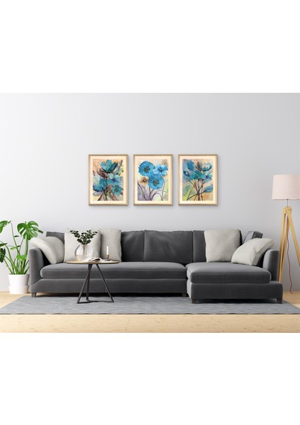 Trıple Art Flower Ahşap Tablo fiyatları