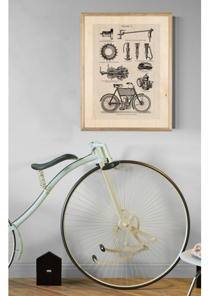 Motorcycle Ahşap Tablo