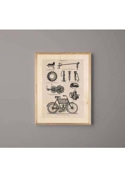 Motorcycle Ahşap Tablo fiyatları