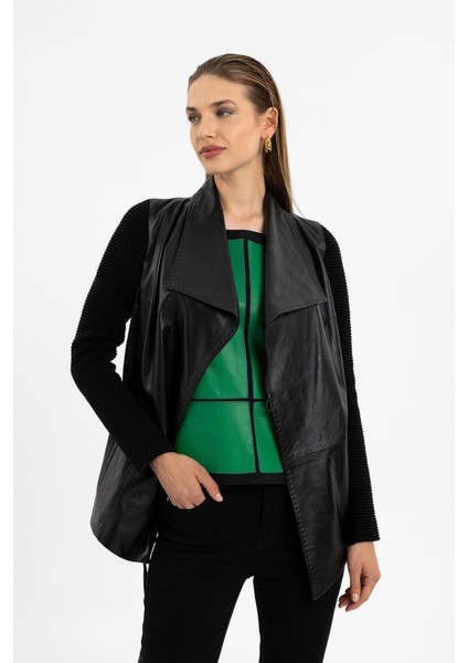 Siyah Zoe Kadın Hakiki Deri Kaban fiyatları