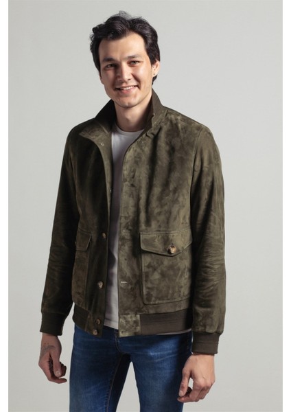 Erkek Süet Mont Haki MW-4305