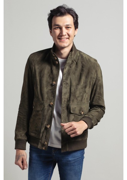 Erkek Süet Mont Haki MW-4305 fırsatları