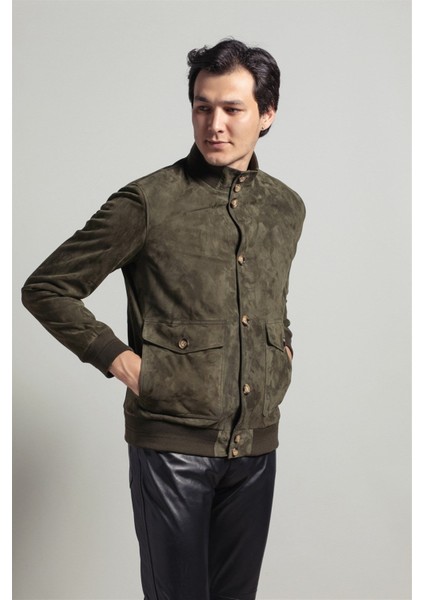 Erkek Süet Mont Haki MW-4305 indirimleri