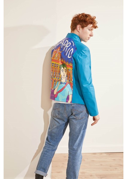 Erkek Ceket Madrıd Baskılı indirimleri