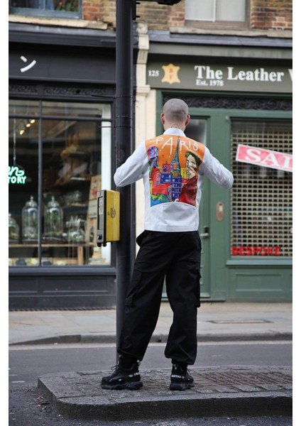 Erkek Ceket Parıs Baskılı fırsatları