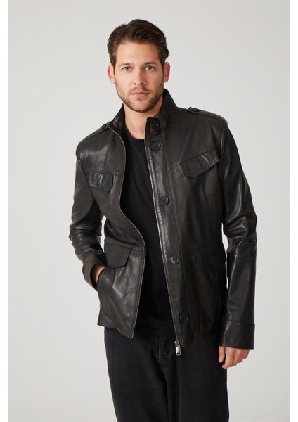 Erkek Deri Kaban Siyah K-9655 fiyatları