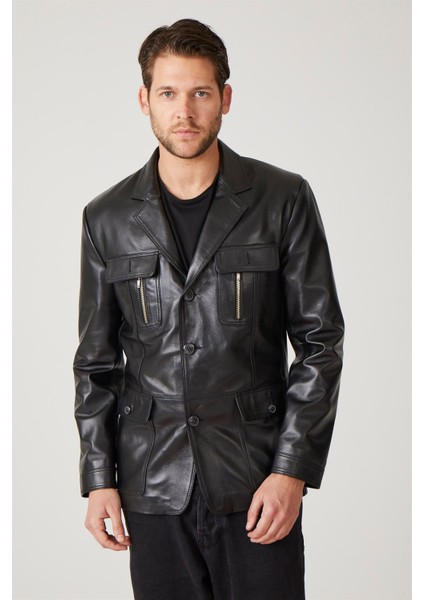 Logan Siyah Erkek Deri Kaban modelleri