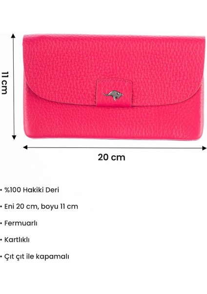 Lacivert Çıt Çıt Kapamalı Fermuarlı ve Kartlıklı Bölümlü Kadın Hakiki Cüzdan Çanta CGN-2192