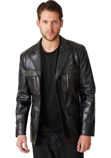 Logan Siyah Erkek Deri Kaban