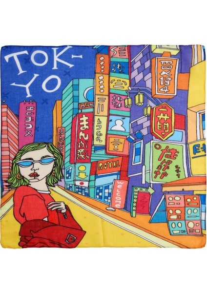 Tokyo Desenli Fular & Bandana