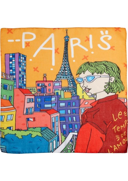 Paris Desenli Fular & Bandana