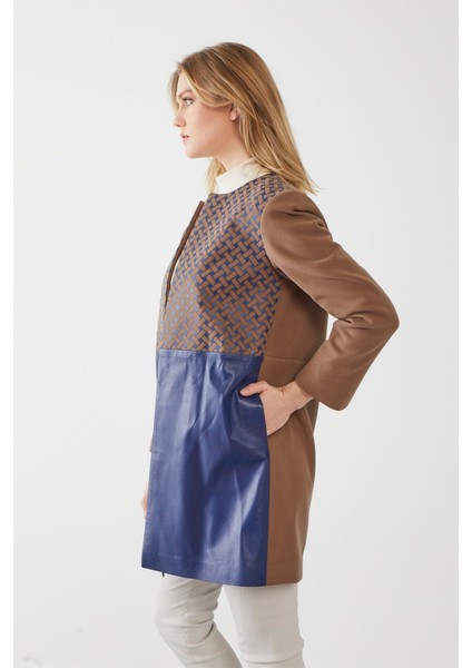 Franny Parlamento Mavi Kadın Deri Kaban fiyatları