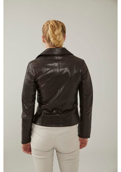 Agnes Kahve Kadın Deri Mont fırsatları