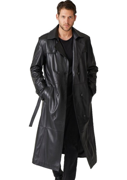 Matrix Siyah Erkek Deri Kaban