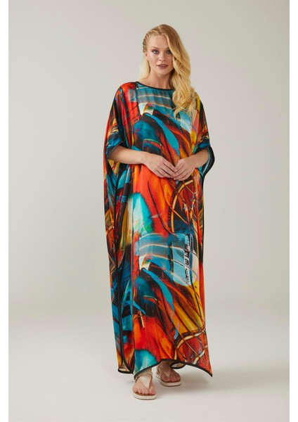 Watercolor Paintings Desenli Ipek Elbise